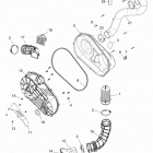 Z16VCE87AB/AR/AE/AS RZR 4 900 Drive train, clutch cover and ducting