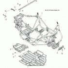 Z15VAA87/E87/X87 RZR 900 50/55 INCH ALL OPTIONS Chassis, main frame and skid plate