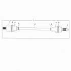 Z15VFE99AT/AV/AP RZR XP 4 1000 Drive train, front half shaft