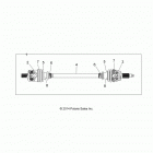 Z16VCE87AB/AR/AE/AS RZR 4 900 Drive train, front half shaft