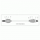 Z15VDE99AT/AL/AV/AW/LP/EW/AO/AP/AZ/NV/NW/K99AA/AU RZR XP 1000 Drive train, front half shaft
