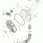 Z15VCE87AT/AV RZR 4 900 Drive train, clutch cover and ducting