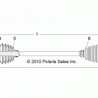 Z14JT87AD/9EAO/9EAOL/9EAL RZR 900 Drive train, rear half shaft