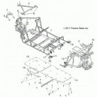 Z14XE7EAL/X RZR 4 800 Chassis, main frame and skid plate