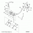 Z14ST1EAM/EAW/EAK/EAN/EFW RZR XP 1000 Engine, waterpump and bypass