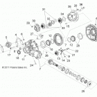 R13VE76FX/FI RZR S 800 EFI INTL/ISRAEL Drive train, gearcase, differential, internal comp...