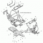 Z14ST1EFX RZR XP 1000 INTL Chassis, main frame and skid plates