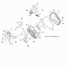 Z14JT87AD/9EAO/9EAOL/9EAL RZR 900 Drive train, clutch cover and ducting