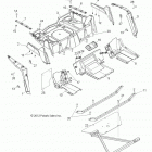 Z14XE7EAL/X RZR 4 800 Body, rear rack and fenders