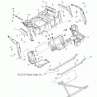 R13VE76AD/AI/AW/7EAS/EAT RZR S 800 EFI Body, rear rack and fenders
