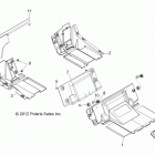 R13XT87AA/9EAK RZR XP 4 900 EFI Body, seat divider