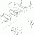 LT-F250 Quad Runner Задний фонарь