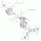 R13VH57FX RZR 570 EFI INTL Engine, engine and transmission mounting