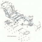 R13XT9EAL RZR 4 XP JAGGED X Chassis, main frame and skid plate