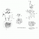 R13VH57FX RZR 570 EFI INTL Engine, cylinder head, cams and valves