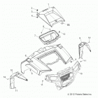 R13VE76AD/AI/AW/7EAS/EAT RZR S 800 EFI Body, hood and front body work