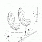 R12VH57AD RZR 570 EFI Body, seat mounting and belts