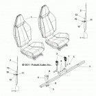 R13VE76FX/FI RZR S 800 EFI INTL/ISRAEL Body, seat mounting and belts