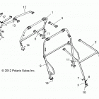 R13XT9EAL RZR 4 XP JAGGED X Chassis, cab frame and side bars