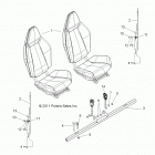R13JT9EFX  RZR XP 900 EPS INTL Body, seat mounting and belts