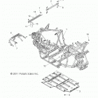 R12VH57AD RZR 570 EFI Chassis, main frame and skid plate