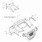 R13VH57FX RZR 570 EFI INTL Body, hood and front body work