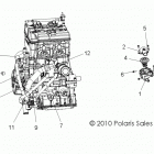 R12XT87AA/9EAS RZR 4 XP 900 Engine, cooling, thermostat and bypass