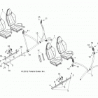 R12XE76AD/7EAB/EAO RZR 4 800 EFI Body, seat mounting and belts