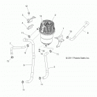 R12XT87AA/9EAS RZR 4 XP 900 Engine, oil tank and lines