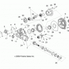 R11VM76FX RZR  S EPS INTL Drive train, gearcase, differential, internal comp...