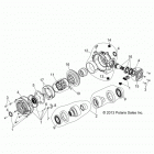 R10XH76AA RZR 4 800 EFI Drive train, front gearcase internals (built 3  / ...
