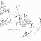 R10XH76AA RZR 4 800 EFI Body, seat mounting and belts