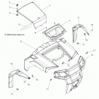 R10XH76AA RZR 4 800 EFI Body, hood and front body work