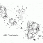 R10XH76AA RZR 4 800 EFI Drive train, gearcase, carrier mounting (built 5  ...