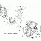 R10XH76AA RZR 4 800 EFI Drive train, gearcase, carrier mounting (built 5  ...