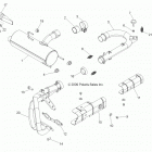 R10XH76AA RZR 4 800 EFI Engine, exhaust system