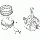 TRX450R Коленвал,поршни