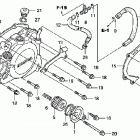 TRX450R Крышка картера левая