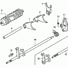 TRX420FE Вал и вилки  коробки передач
