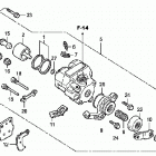 TRX300X Задний суппорт тормозной