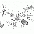 TRX450R Вилка переключения передач