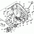 TRX300X Крышка картера правая