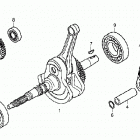 TRX500FA Коленвал,поршни