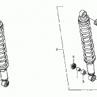 TRX500FPM Задний амортизатор