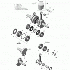 Rave RE 800R E-TEC Коленвал и поршни