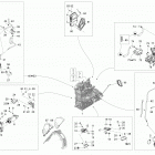 Rave RE 800R E-TEC Двигатель и крепление