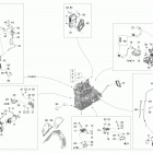 Rave RE 600 E-TEC Двигатель и крепление