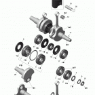 Xtrim 600 E-TEC Коленвал и поршни