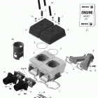 Xtrim 550 01- Cylinder, Exh. Manifold And Reed Valve