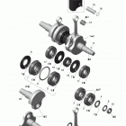 Adventure GT 600 E-TEC Коленвал и поршни